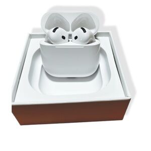White Wireless Earbuds with Charging Case